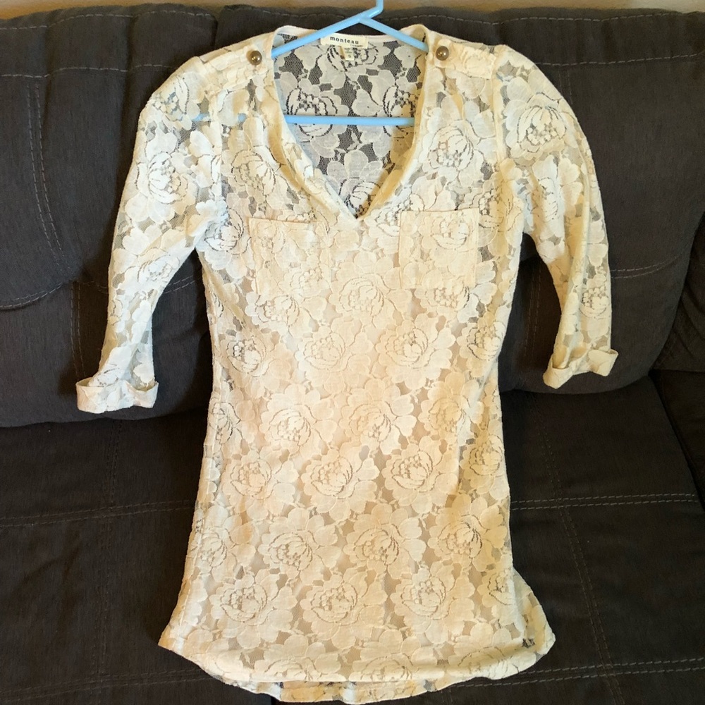 Cream Lace dress/ tunic